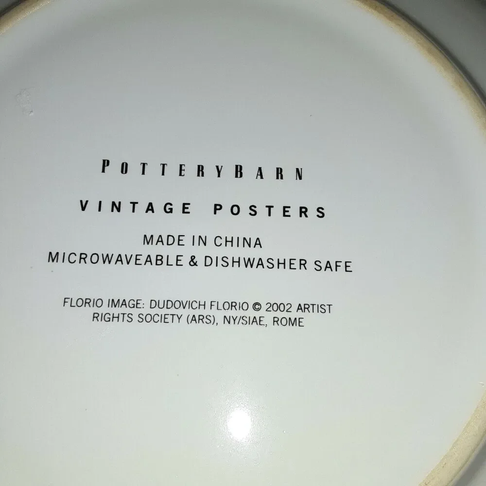 Pottery Barn Vintage Postcard Replacement Salad Plates